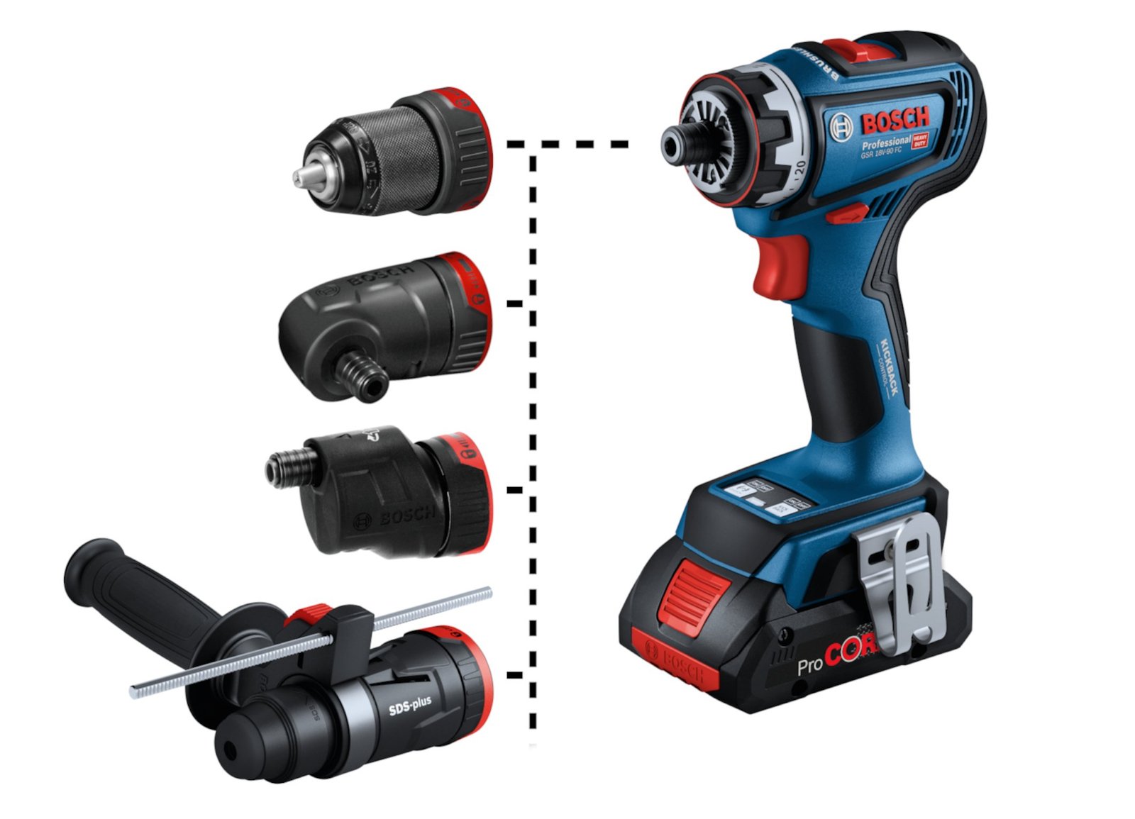 Bosch Professional GSR 18V-90 FC akülü matkap vidalama